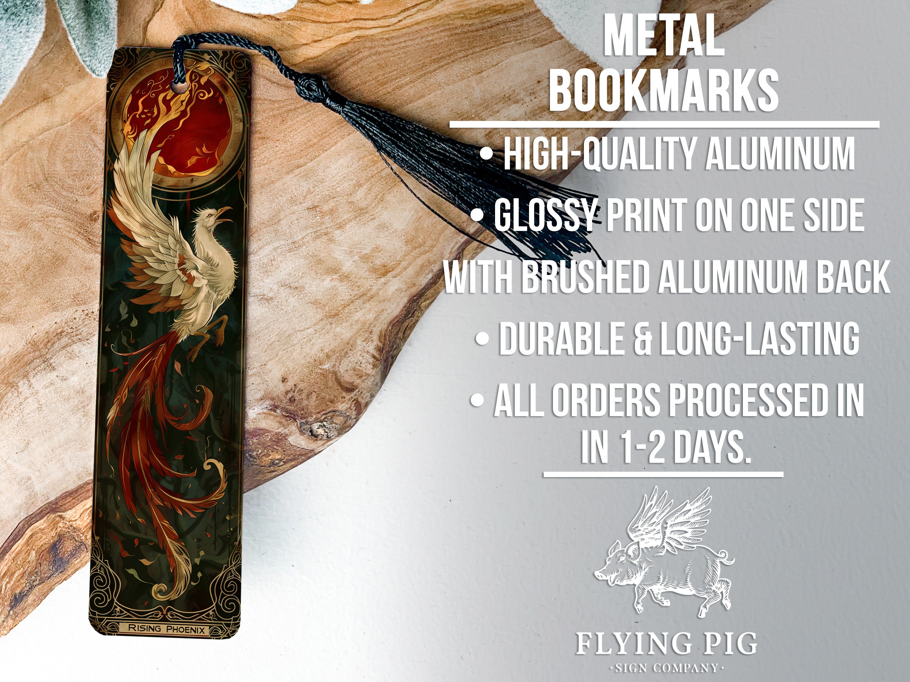 Lynx Rising Bookmark Rising Phoenix Metal Bookmark, Phoenix Rising Art, Unique Bookmarks ...