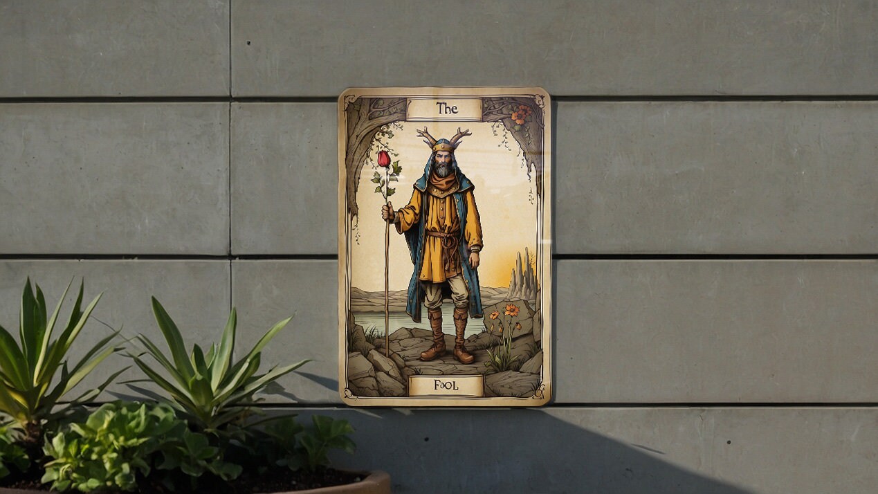 DND Style the Fool Wall Art Metal Sign - Fantasy Journey, Medieval ...