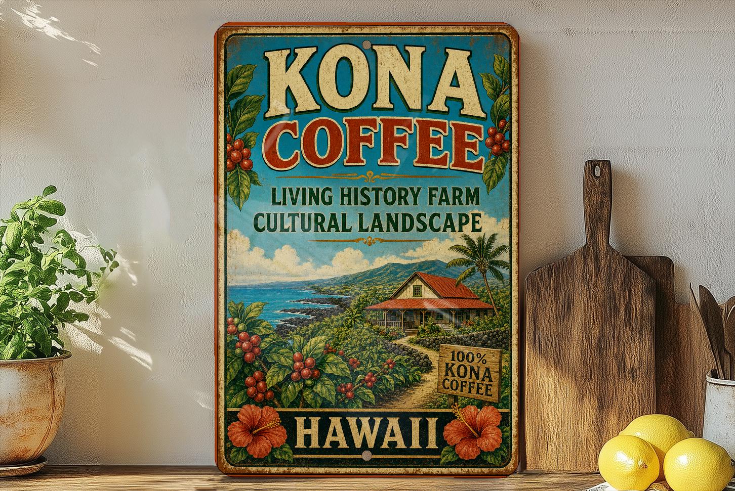 Hawaiian Coffee Sign - Etsy