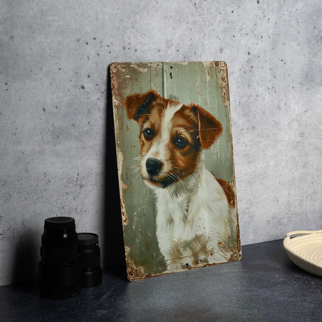 Jack Russell Terrier Vintage Metal Sign - Dog Decor, Home Wall Art, Pet ...