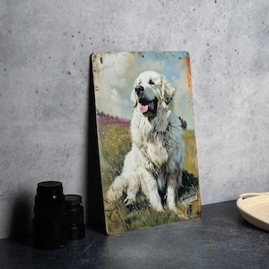 Great Pyrenees Vintage Metal Sign, Rustic Home Decor, Dog Lover Gift, Wall Art Display, Retro Signage