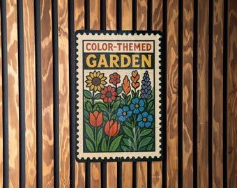 Garden Colorful Recycled Metal Sign-40wx11hx2d Inches-art-garden