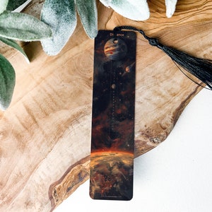 Distance 4 Metal Bookmark, Space Lover Gift, Planet Design, Book Accessory, Unique Reading Marker