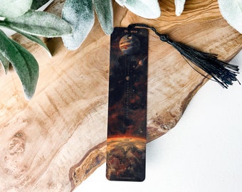 Distance 4 Metal Bookmark, Space Lover Gift, Planet Design, Book Accessory, Unique Reading Marker