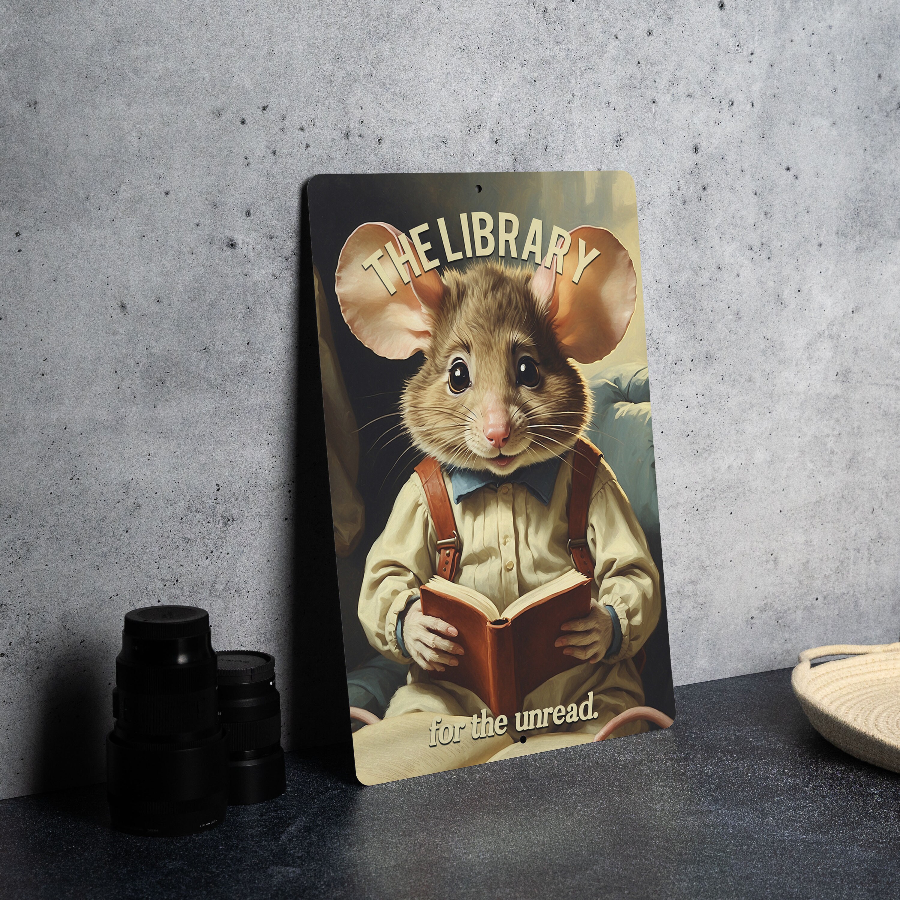 The Library for the Unread Metal Sign - Book Lover Decor, Reading Nook ...