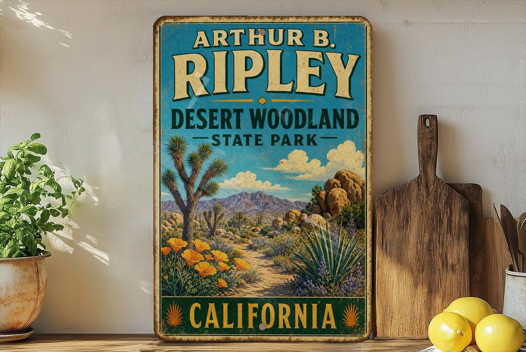 Arthur B Ripley Desert Woodland State Park California Vintage Style ...