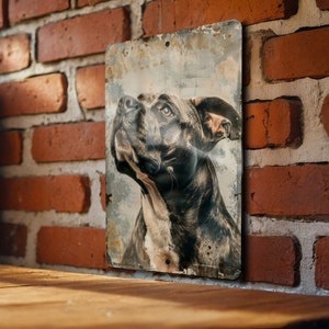 American Staffordshire Terrier Vintage Sign, Funny Dog Decor, Metal Wall Art, Amstaff Gift, Pet Lover Plaque
