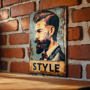 Barber Shop Metal Sign, Vintage Style Decor, Funny Wall Art, Barber Gift Idea, Salon Decorations
