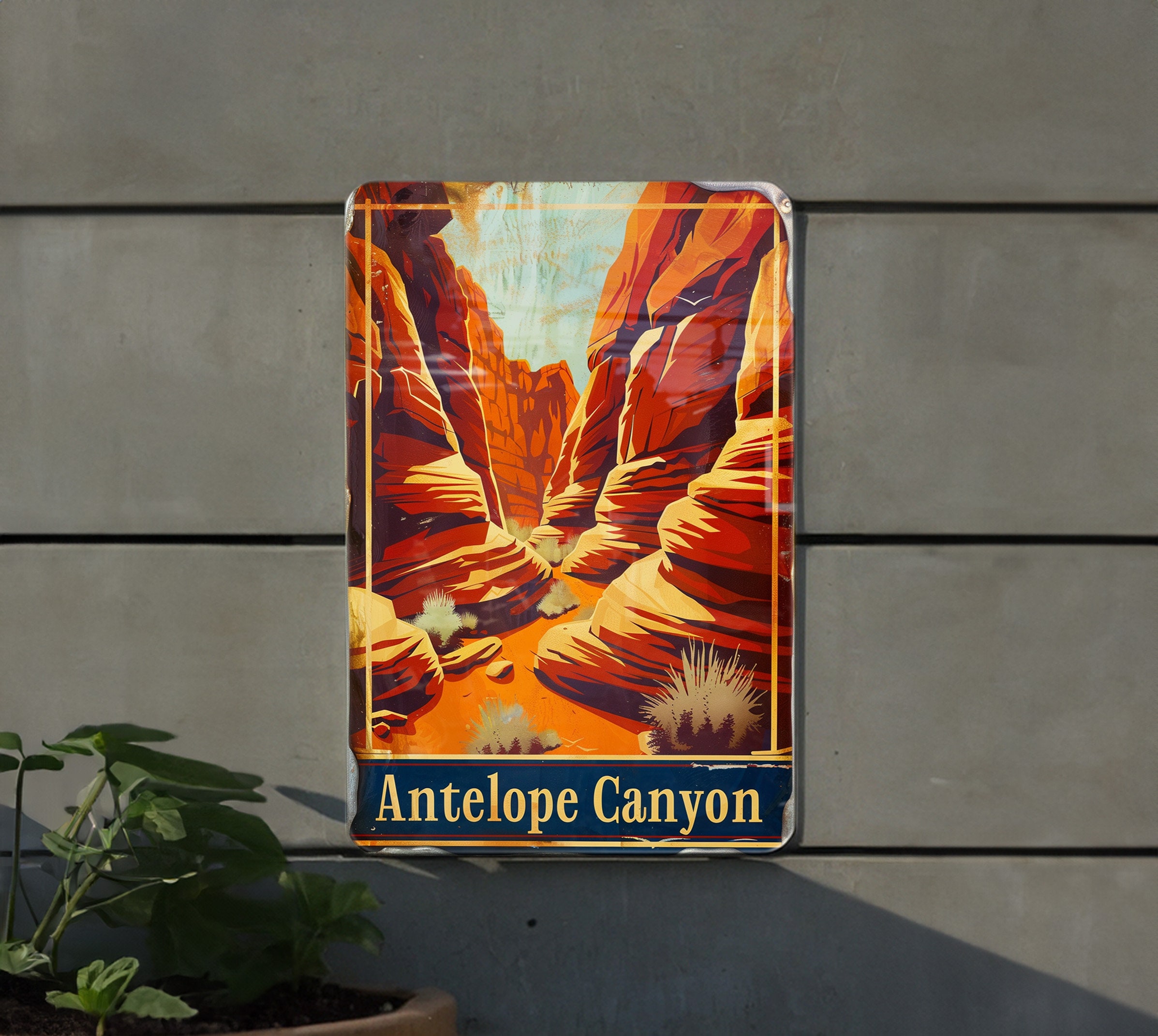 Antelope Canyon Sign, Arizona Metal Decor, Vintage Style Sign, Wall Art ...