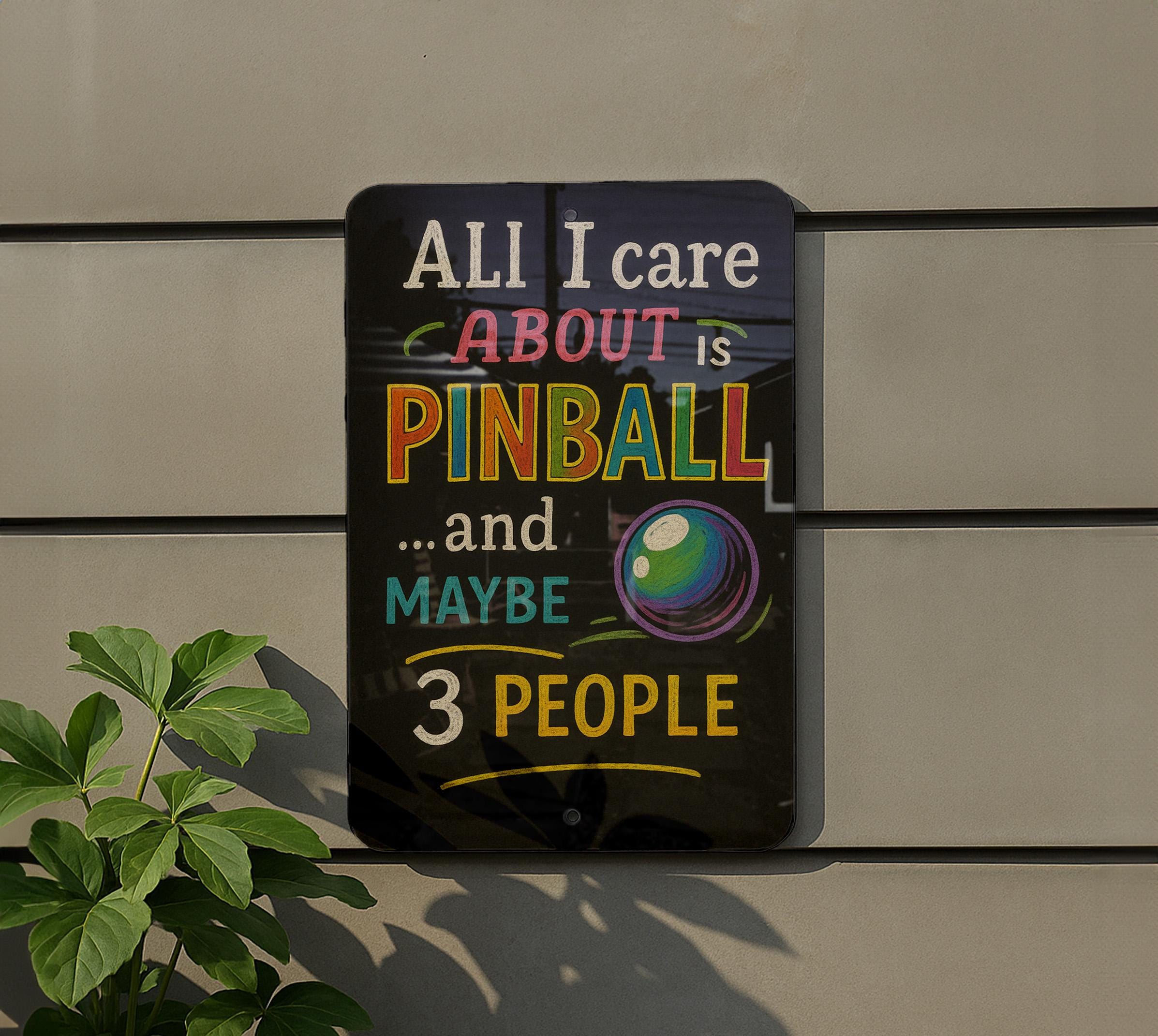 Funny Pinball Metal Sign – Chalkboard Style Wall Art With Color Text ...