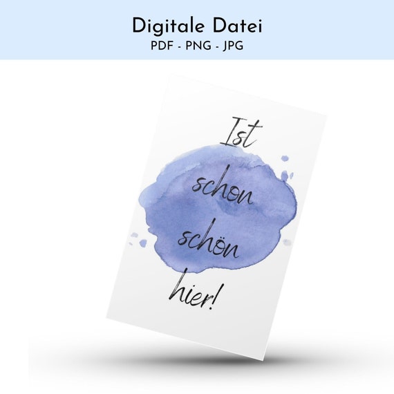 Digitale Datei Mit Spruch Zum Ausdrucken Als Dekoration Für | Etsy