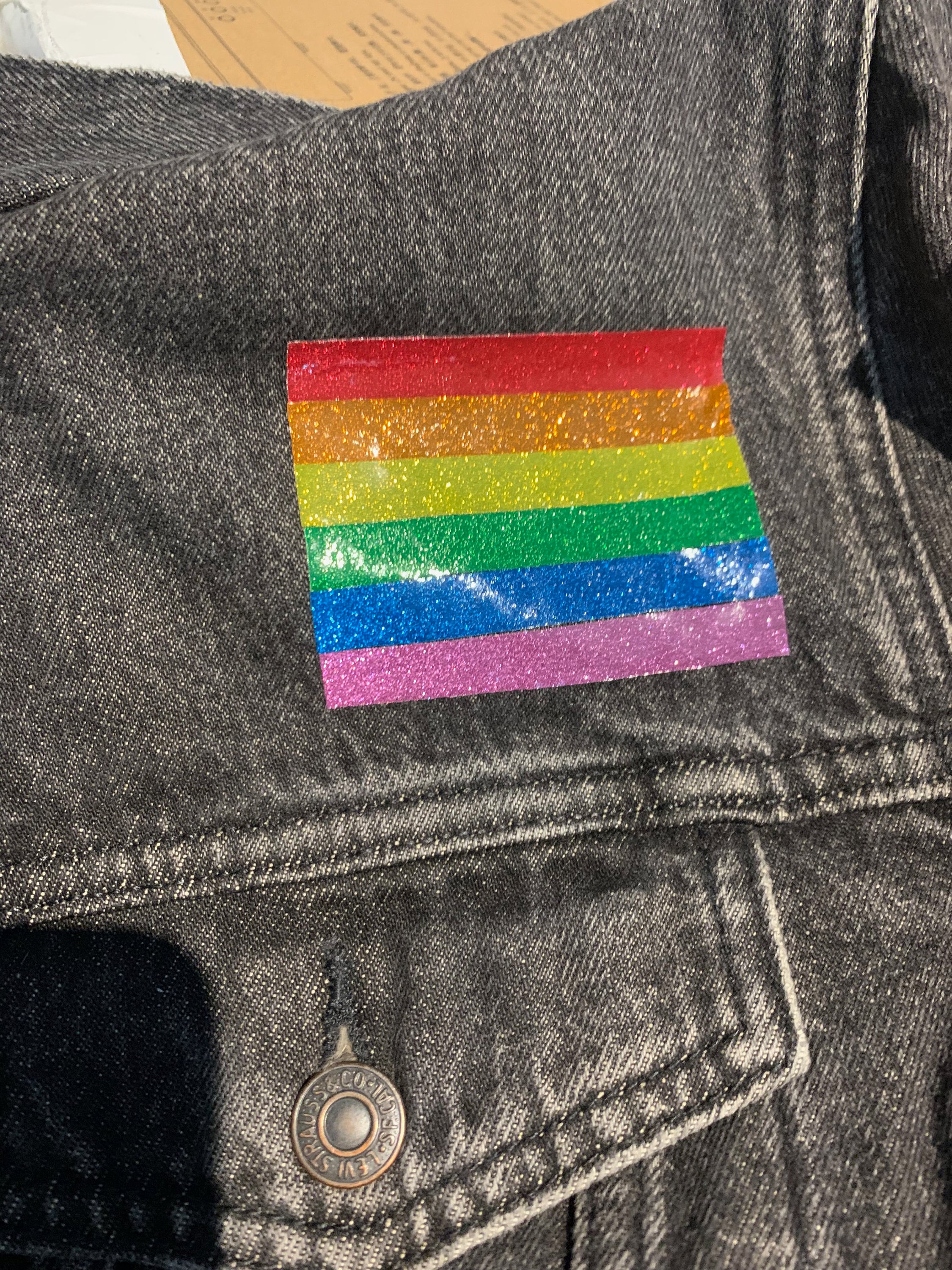 Rainbow Pride Flag Glitter Reflective Iron-on Patch - Etsy