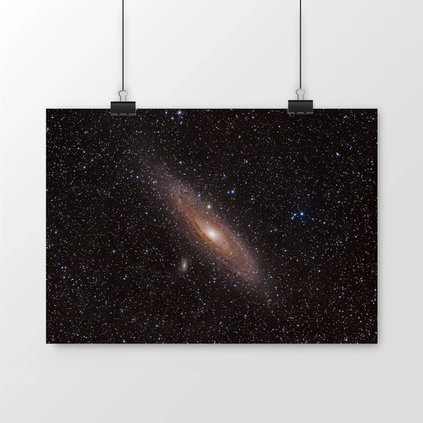 Poster Mat Ecologique Photo de la galaxie d'Andromède idée cadeau pour passionné d’astronomie