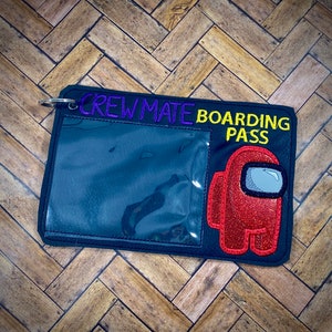 Crew Mate Among Us Inspired Vaccine Card Holder, Boarding Pass Vaccine Card holder