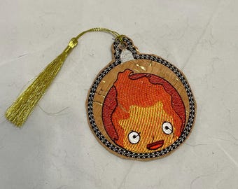 Fire Demon Calcifer, Howl's castle inspired, Cute bookmark, Ghibli inspired, Bookish GIft, reader gifts, book lovers gift