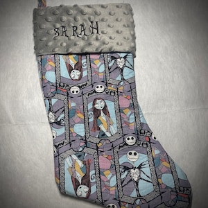 Pumpkin Nightmare King Personalized Christmas Stocking, Holiday Stocking, NBC Stocking, Handmade Stocking, Disney Inspired