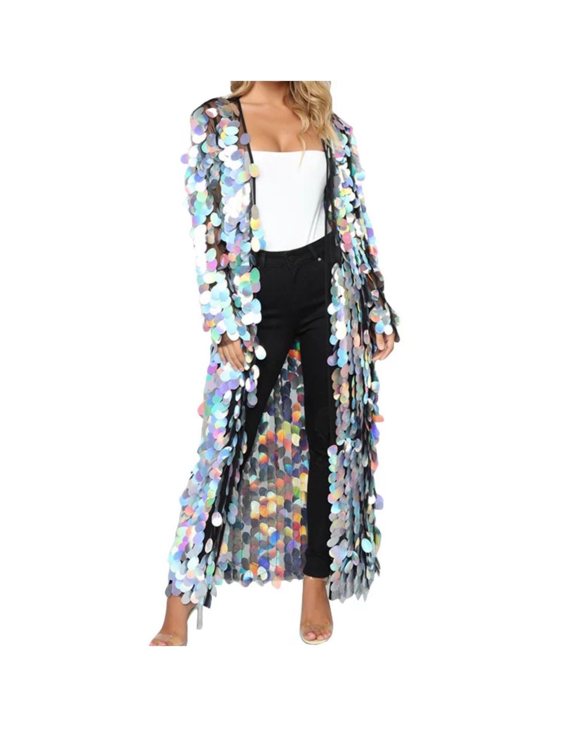 IRIDESCENT SEQUIN DUSTER 