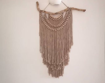 Macrame, wall hanging, fiber art, Pearly macrame