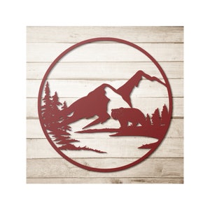 Mountain and Forest Metal Wall Art, Hill and Trees Metal Wall Decor, Nature and Forest Decoration, Metal Home Decoration, Metal Wall Hanging