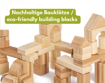 NEW: Bamboo building blocks | Wooden building blocks | Sustainable