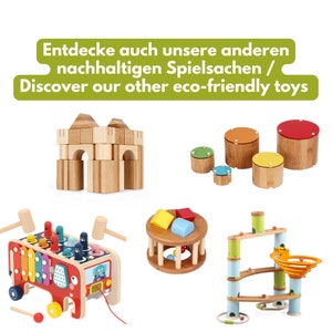 NEW: Bamboo building blocks Wooden building blocks 80 pieces Sustainable zdjęcie 9