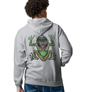 KAMBO Zip Hoodie with Shipibo Tribe Design