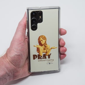 Praying girl Samsung Galaxy S20 S21 S22 S10 plus ultra FE case, Christian phone cover, religious phone case, Bible verse