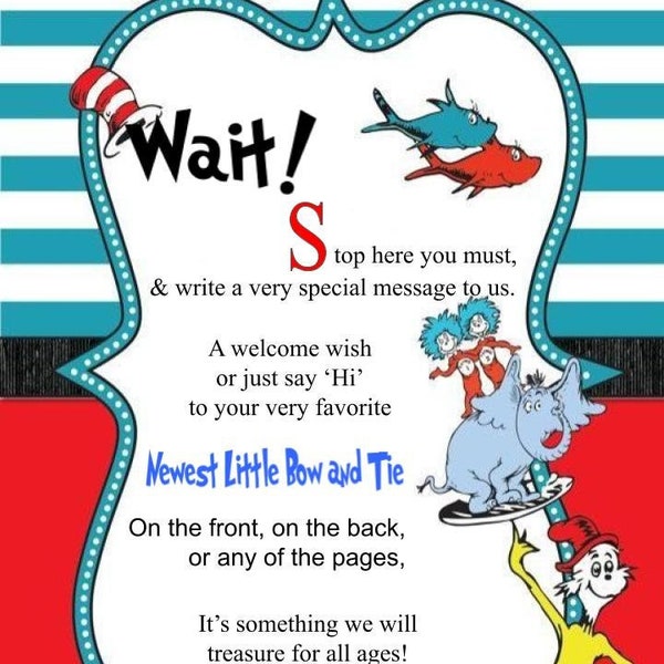 Dr. Seuss Sign the Book for Twins (Boy/Girl)