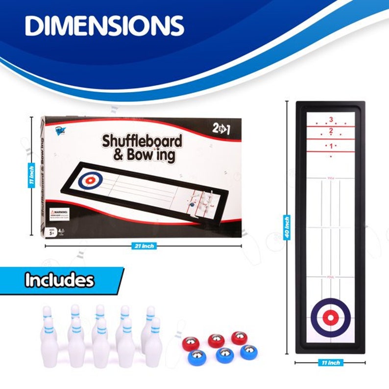 Desktop & Travel 3 in 1 Shuffleboard Table Top Game Etsy