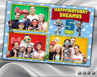 Toy Story Photo Booth Template Landscape Birthday Template, Party Birthday Photo Booth Template, Birthday photobooth templates, 6x4