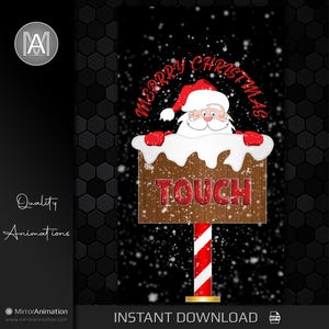 Christmas Santa Magic Mirror Booth Animation: Seamless Start Screen (MP4)