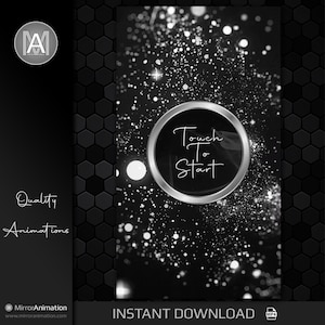 Silver Dust Magic Mirror Booth Animation: Touch To Start Screen (Digital Download)