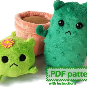 Sprig & Sprog Cati Cacti Plush PDF Sewing Pattern