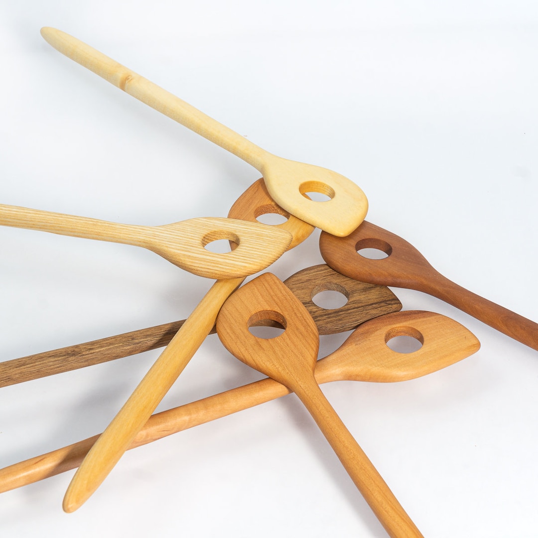 Wooden Spoon with Hole Etsy