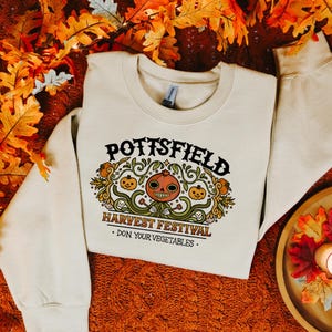 Pottsfield Harvest Festival Shirt or Sweatshirt | Fall Pumpkin Patch Halloween Family Matching Outfits | Infant, Youth & Adult Sizes