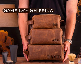 Custom Logo Personalized Dopp Kit Company Logo Customizable Engraved Toiletry Bag Company Logo Gifts No Minimum Order Gift for Employee
