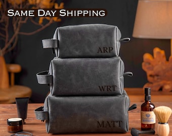 Groomsmen Gifts, High School Graduation Gift for Him, Groomsmen Gift, College Graduation Gift for Him, Dopp Kit Men's Leather Accessory him