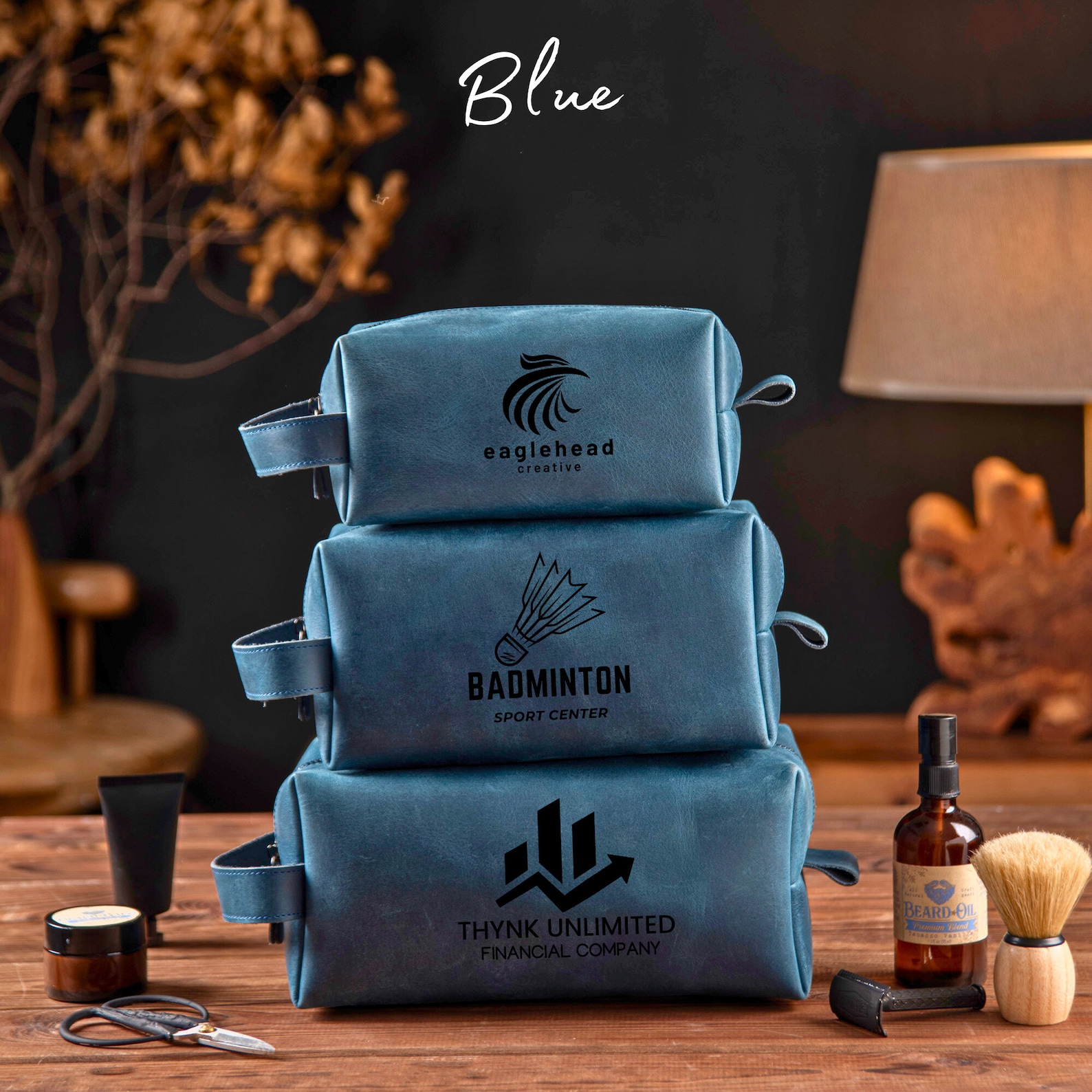 Custom Logo Personalized Dopp Kit Company Logo Customizable Engraved ...