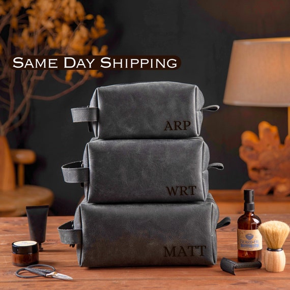 Groomsmen Gifts, High School Graduation Gift for Him, Groomsmen Gift, College Graduation Gift for Him, Dopp Kit Men's Leather Accessory him