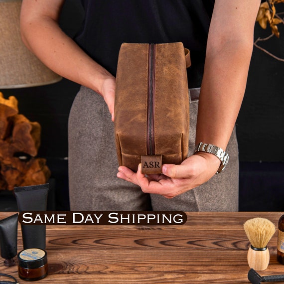 Father Day Gift From Daughter , Fathers Day Gift for Men, Best Gift For Dad, Gift For Father, Gift For Him, Dopp Kit Men's Leather Accessory