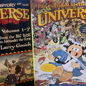 Collection of 2 books - The cartoon history of the universe by Larry Gonick.