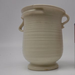 Small White Crown Devon Pottery Vase