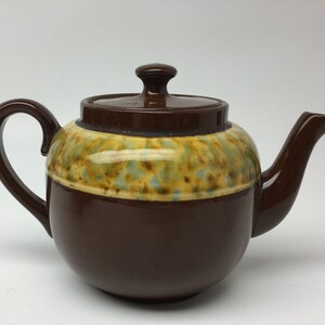 Small Brown and Yellow Vintage Gibsons Teapot