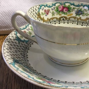 Tasse à thé et soucoupe Phoenix en porcelaine de Chine vintage