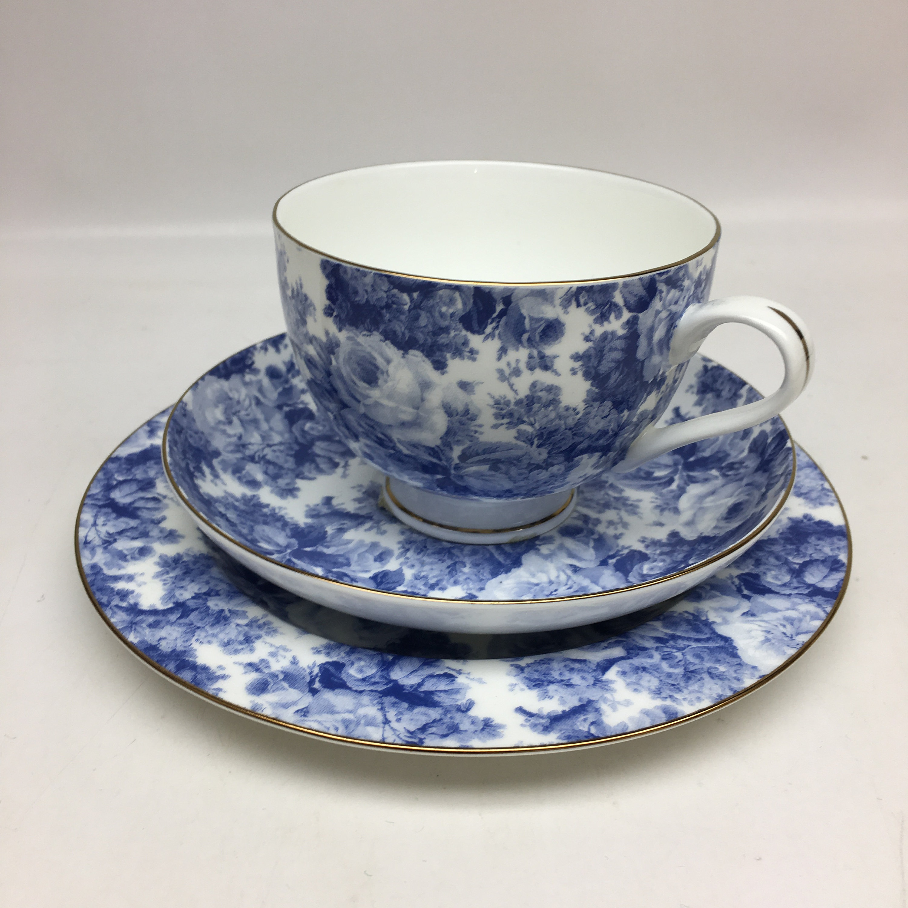 Maxwell & Williams Fine Bone China Trio Antique Blue Pattern Etsy Canada
