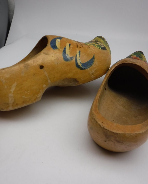 Vintage 1960s Hand-Painted Clogs - Gem
