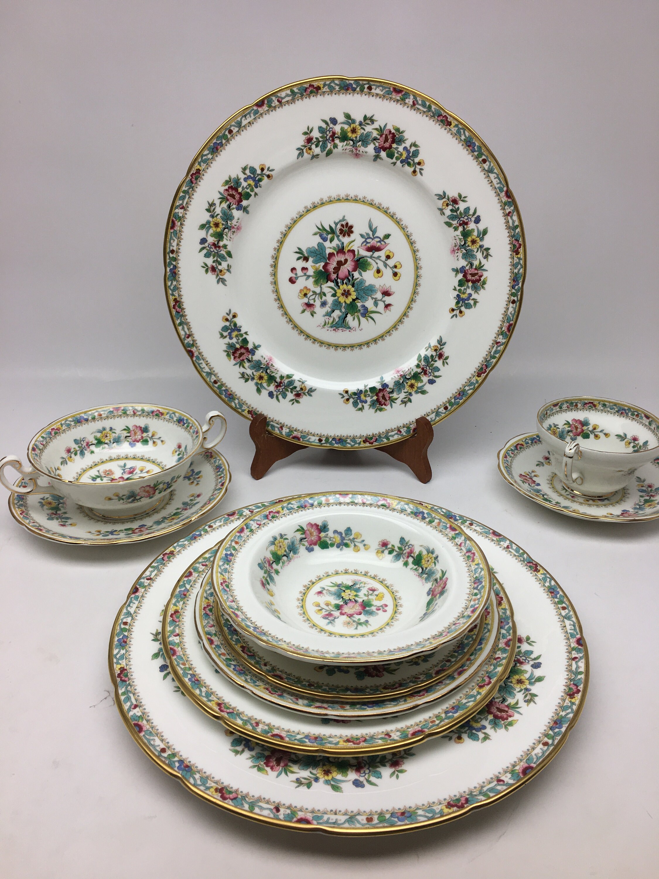 Foley フォリー MingRose カップ＆ソーサー＆プレート イギリス FOLEY CHINA(フォリーチャイナ） ティーカップ