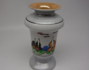 Vintage Hand painted, Made in Japan, art deco vase