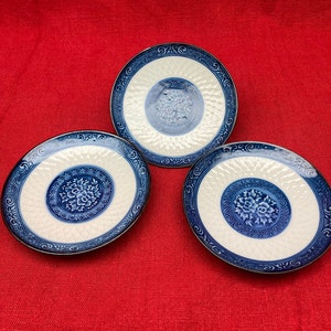 Japanese Blue & White Porcelain Small Plates