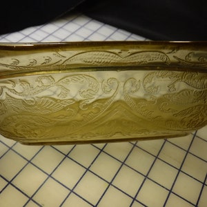 Vintage Yellow/Amber Oval Glass Dish / Serving Dish